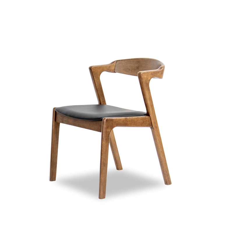 Angel Modern Solid Wood Walnut Dining Room & Kitchen Table and 4 Chair Set