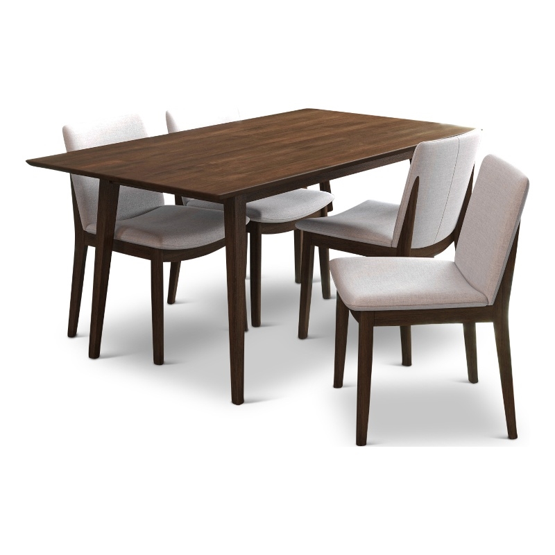 Bridget Mid Century Modern Dining Room Table Set for 4
