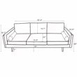 Hudson Living Room Mid Century Modern Pillow Back Velvet Sofa in Green