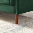 Hudson Living Room Mid Century Modern Pillow Back Velvet Sofa in Green