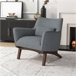 Gatsby Mid Century Modern Furniture Style Dark Gray Fabric Accent Armchair