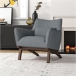 Gatsby Mid Century Modern Furniture Style Dark Gray Fabric Accent Armchair