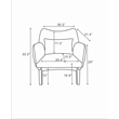 Gatsby Mid Century Modern Furniture Style Dark Gray Fabric Accent Armchair