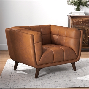 allen mid-century modern tight back fabric upholstered armchair