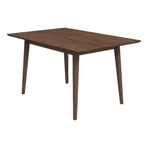 Imani Modern Solid Wood 63&quot Dining Room Walnut Rectangular Table