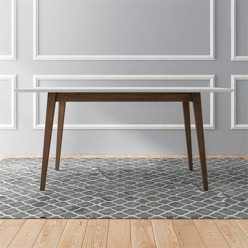Imani Modern Style Solid Wood Walnut/White Top 63