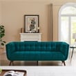 Allen Modern Chesterfield Tufted Velvet Living Room Sofa in Turquoise