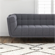 Tupper Modern Chesterfield Tufted Fabric Linen Living Room Sofa in Dark Gray