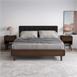 Francesca Mid Century Walnut Solid Wood Nightstand Bed Side Tables with 1 Drawer