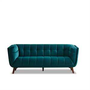 allen mid-century modern tufted back sofa