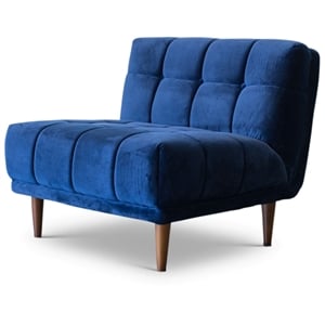 allen mid-century modern tight back velvet lounge chair