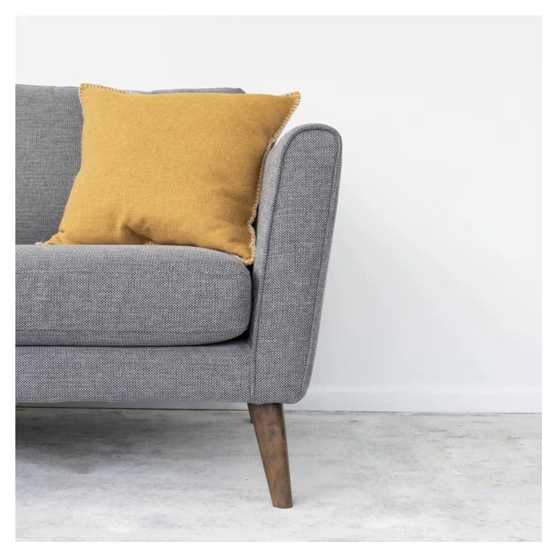 Beatrice Gray Microfiber Modern Living Room Left Facing Corner Sectional Sofa