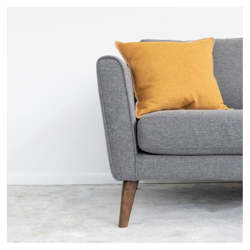 Beatrice Gray Microfiber Modern Living Room Right Facing Corner Sectional Sofa