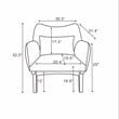 Gatsby Mid Century Modern Furniture Style Orange Velvet Accent Armchair