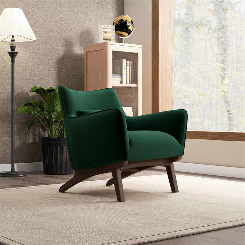 Dropship Mid-Century Modern Velvet Accent Chair,Leisure Chair With