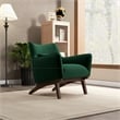 Piedmont Mid Century Modern Furniture Style Green Velvet Accent Armchair