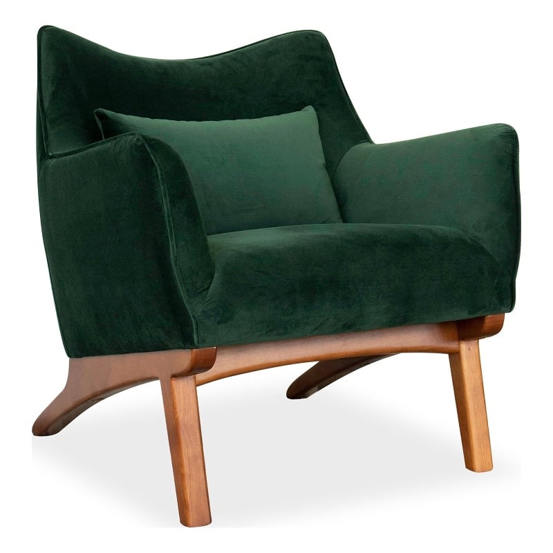 mid century modern green accent chair