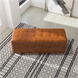 Vichy Mid-Century Modern Design Rectangular Genuine Leather Bench in Tan