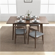 Bailey Modern Solid Wood Walnut Dining Room & Kitchen Table and Chairs for 4