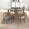 Bailey Modern Solid Wood Walnut Dining Room & Kitchen Table and Chairs for 4