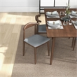 Bailey Modern Solid Wood Walnut Dining Room & Kitchen Table and Chairs for 4