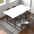 Danika Modern Solid Wood Walnut Dining Room & Kitchen Table and Chairs Set of 4