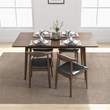 Baron Modern Solid Wood Walnut Dining Room & Kitchen Table and Chair Set of 4