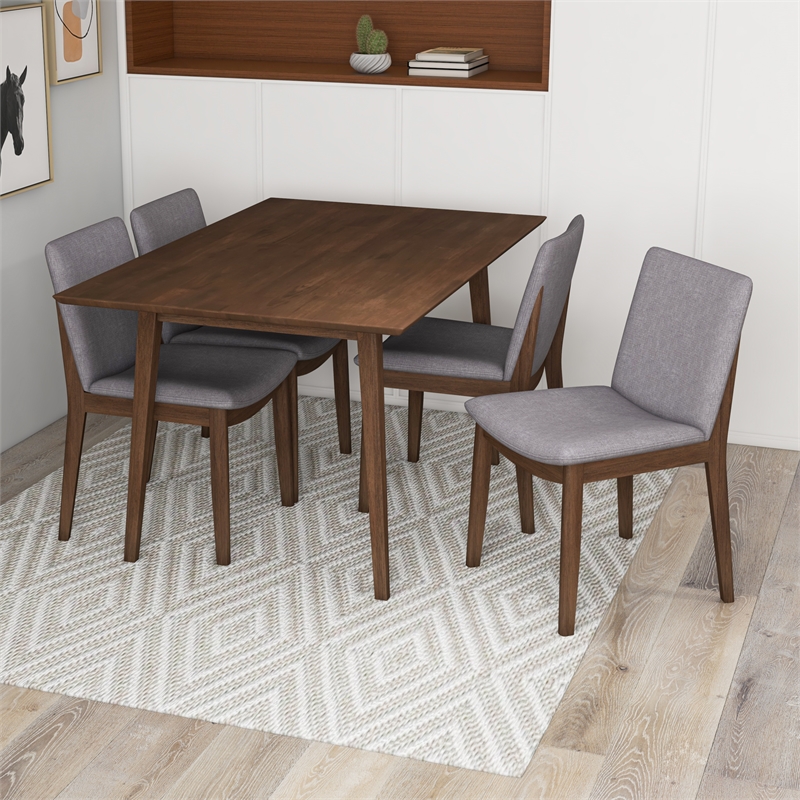 Bianca Mid Century Modern Dining Room Table Set for 4