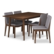 Bianca Mid Century Modern Dining Room Table Set for 4