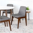 Jocelyn Modern Solid Wood Walnut Kitchen & Dining Room 5 Piece Furniture Set