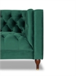 Clodine Mid Century Modern Tufted Velvet Upholstered Dark Green Armchair