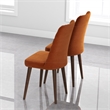 Ellen Mid-Century Modern Orange Velvet Dining Chair (Set of 2)