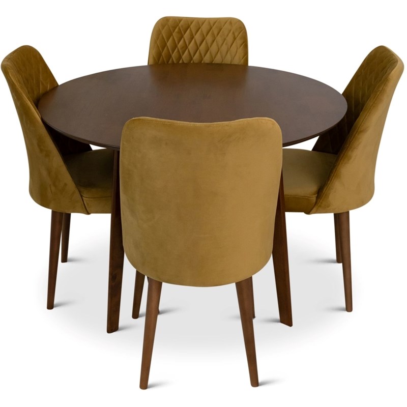 Antonio Mid Century Modern 5 Piece Dining Room Set