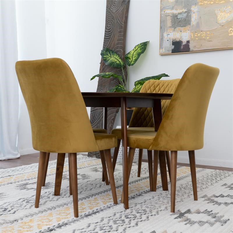 Antonio Mid Century Modern 5 Piece Dining Room Set