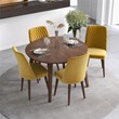 Patience Modern Solid Wood Walnut Dining Room & Kitchen Table Set for 4
