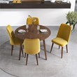 Patience Modern Solid Wood Walnut Dining Room & Kitchen Table Set for 4