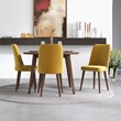 Patience Modern Solid Wood Walnut Dining Room & Kitchen Table Set for 4