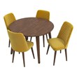 Patience Modern Solid Wood Walnut Dining Room & Kitchen Table Set for 4