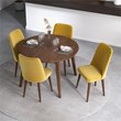 Patience Modern Solid Wood Walnut Dining Room & Kitchen Table Set for 4
