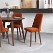 Pia Modern Solid Wood Walnut Dining Room & Kitchen Table and 4 Chair Set