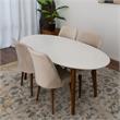 Reagan Modern Solid Wood Dining Table and 4 Chair Set