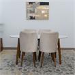 Reagan Modern Solid Wood Dining Table and 4 Chair Set