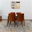 Reese Modern Solid Wood Walnut Dining Room & Kitchen 5 Piece Furniture Set