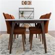 Dane Modern Solid Wood Walnut Kitchen & Dining Room Table and Chairs Set of 4