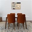 Dane Modern Solid Wood Walnut Kitchen & Dining Room Table and Chairs Set of 4