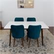Dash Mid Century Modern Solid Wood Walnut Dining Room&Kitchen Table Set for 4