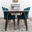 Dash Mid Century Modern Solid Wood Walnut Dining Room&Kitchen Table Set for 4