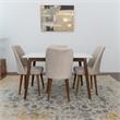Dariel Mid Century Modern Solid Wood 5 Piece Furniture Set