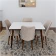 Dariel Mid Century Modern Solid Wood 5 Piece Furniture Set
