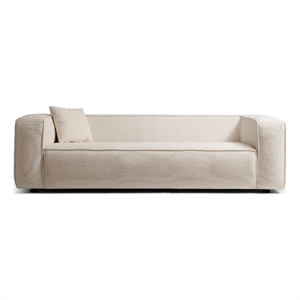 bellevue modern living room furniture boucle fabric sofa  couch in ivory